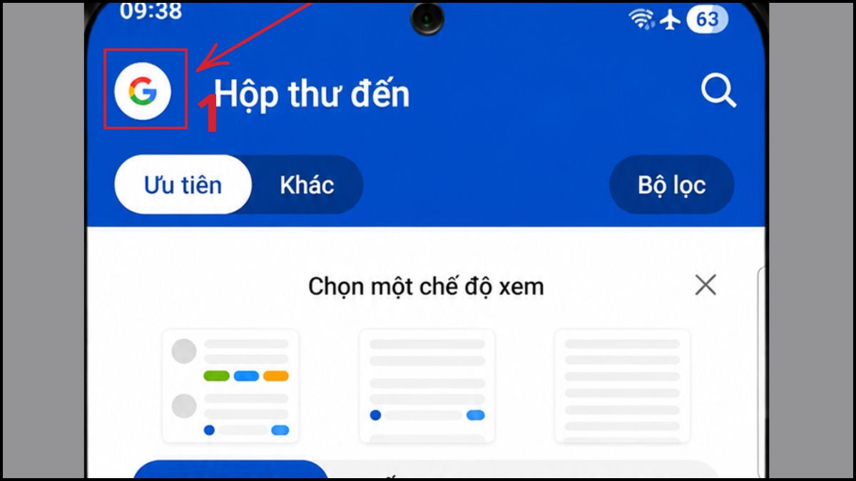 Cách đăng xuất Outlook trên điện thoại - bước 1