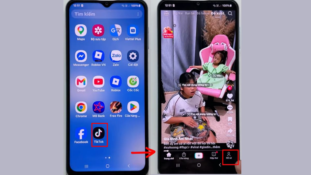 Hướng dẫn đổi tên TikTok và kiểm tra trùng lặp ID - bước 1