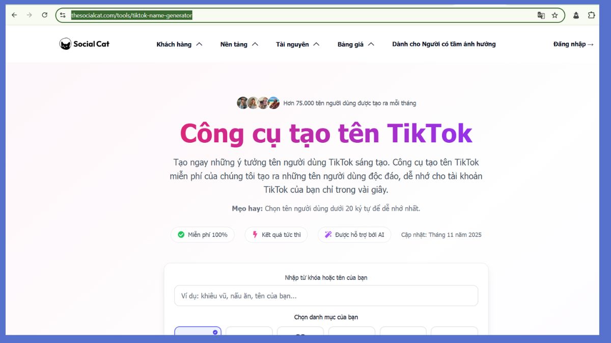 Hướng dẫn dùng công cụ AI tạo tên TikTok tự động miễn phí - 1