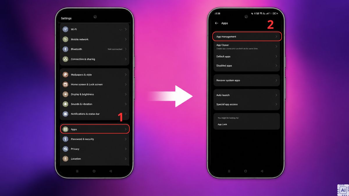 Cách bật lại dịch vụ Google Play khi bị vô hiệu hóa - bước 1
