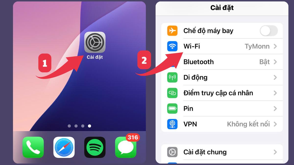 Cách khắc phục lỗi điện thoại bắt WiFi yếu - đổi DNS - Bước 1