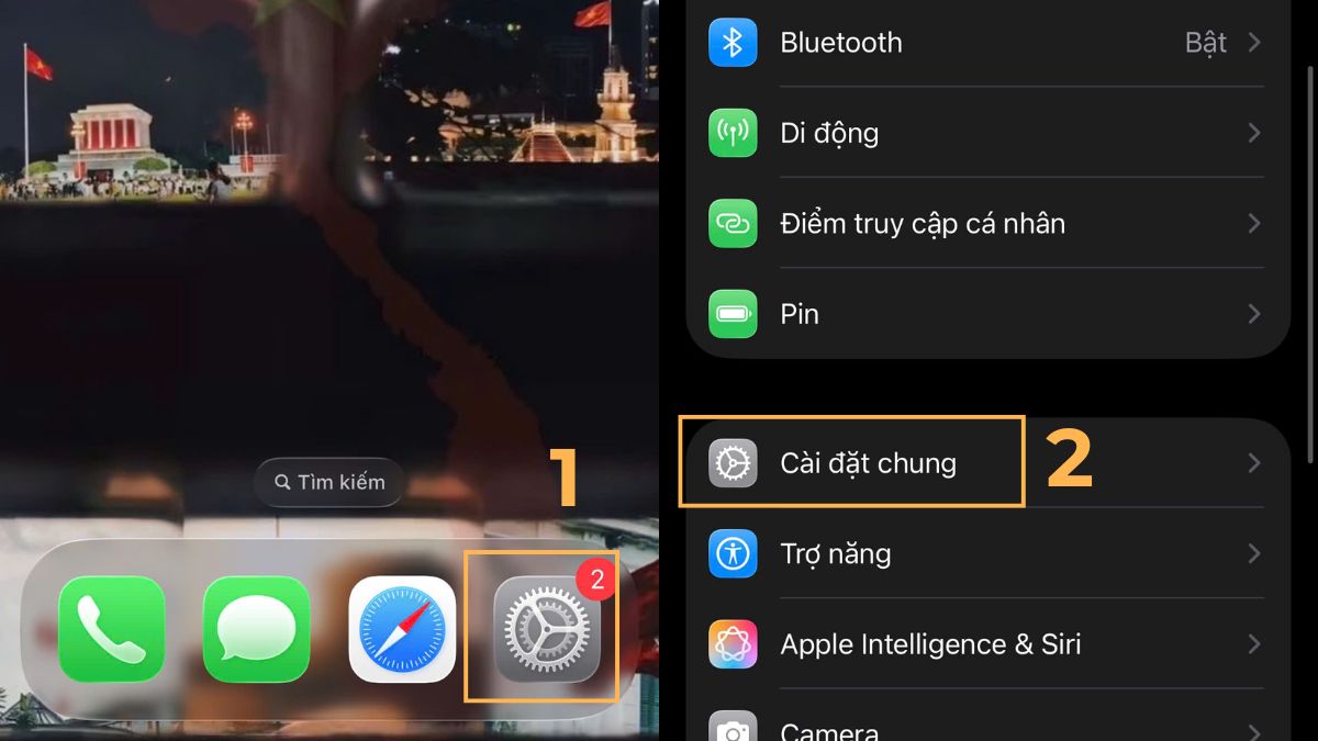Khôi phục cài đặt gốc trên điện thoại khi bị treo điện thoại - trên iphone - bước 1