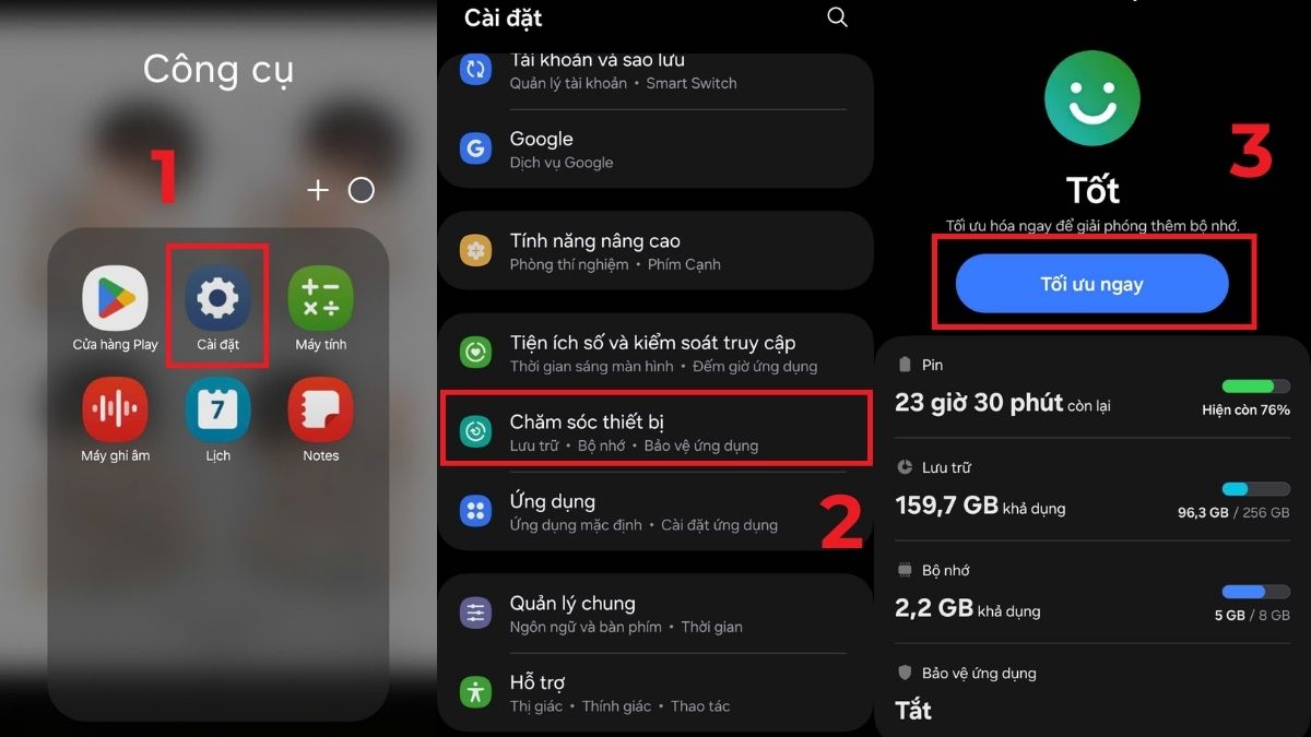 Cách khắc phục khi điện thoại Samsung báo thiết bị quá nóng - kiểm tra và tắt ứng dụng ngầm