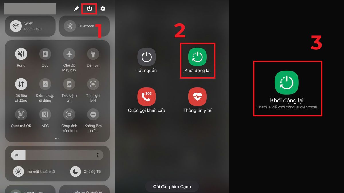 Cách khắc phục khi điện thoại Samsung báo thiết bị quá nóng - khởi động lại máy