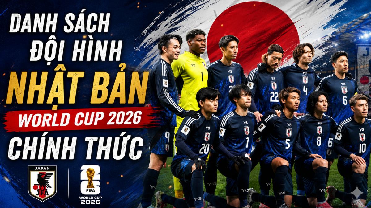 Danh sách đội hình Nhật Bản World Cup 2026 chính thức