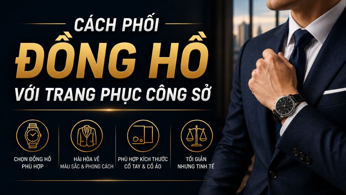 Cách phối đồng hồ với trang phục công sở
