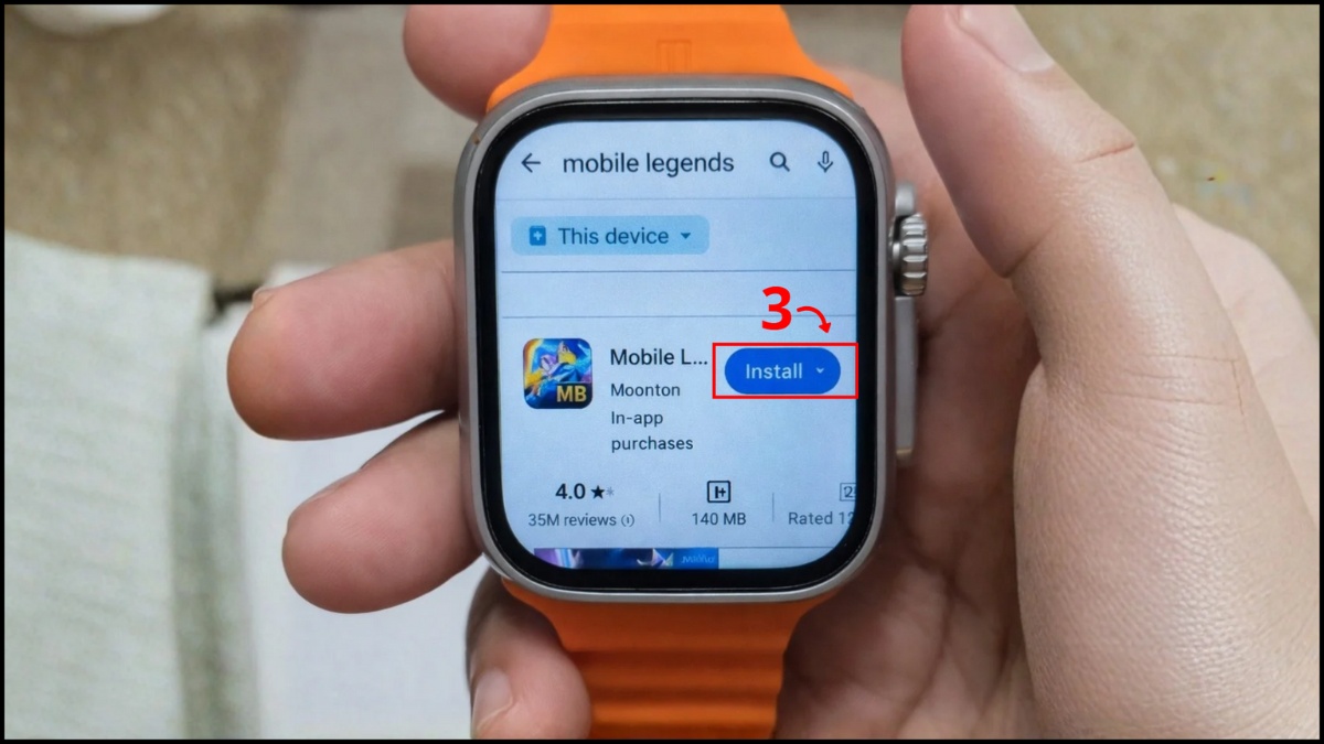 Cách tải và chơi game trên đồng hồ thông minh - bước 3