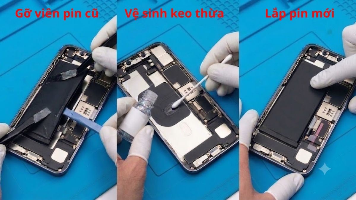 Quy trình thay pin iPhone chuẩn an toàn - bước 3