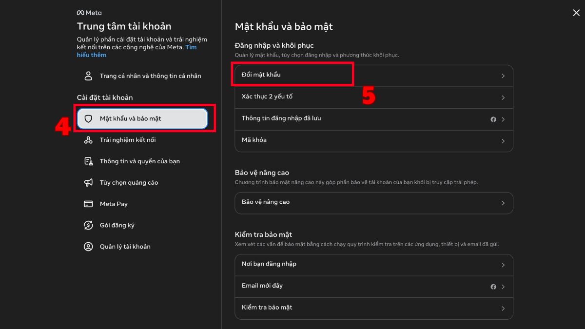 Cách lấy lại tài khoản Facebook bị hack vẫn còn đăng nhập - bước 3