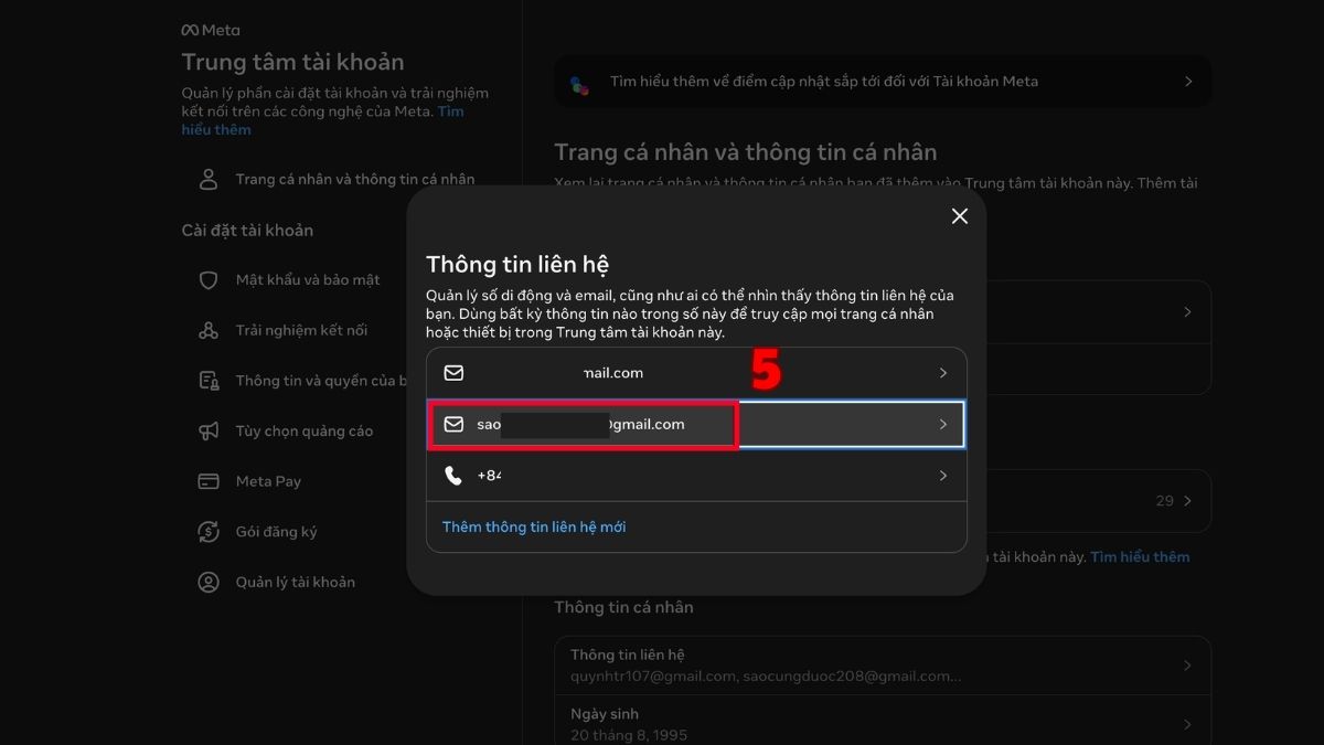 Cách lấy lại tài khoản Facebook bị hack đổi email - bước 4