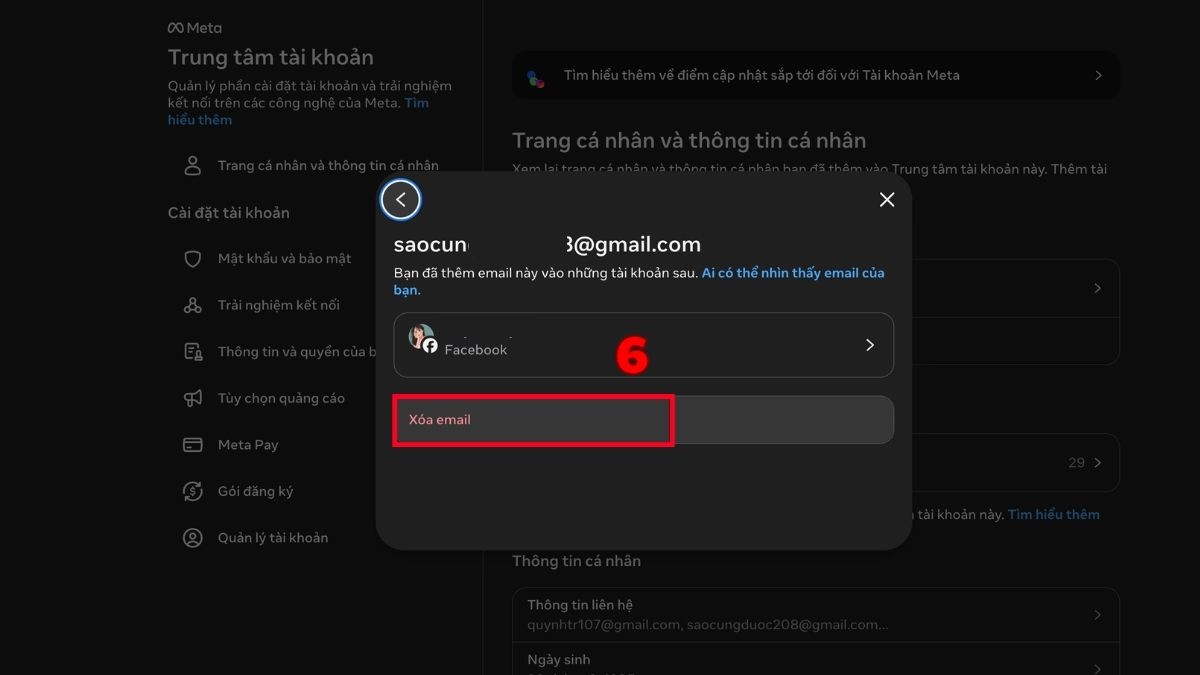 Cách lấy lại tài khoản Facebook bị hack đổi email - bước 5