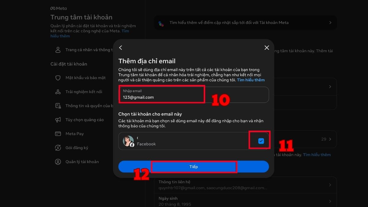 Cách lấy lại tài khoản Facebook bị hack đổi email - bước 8
