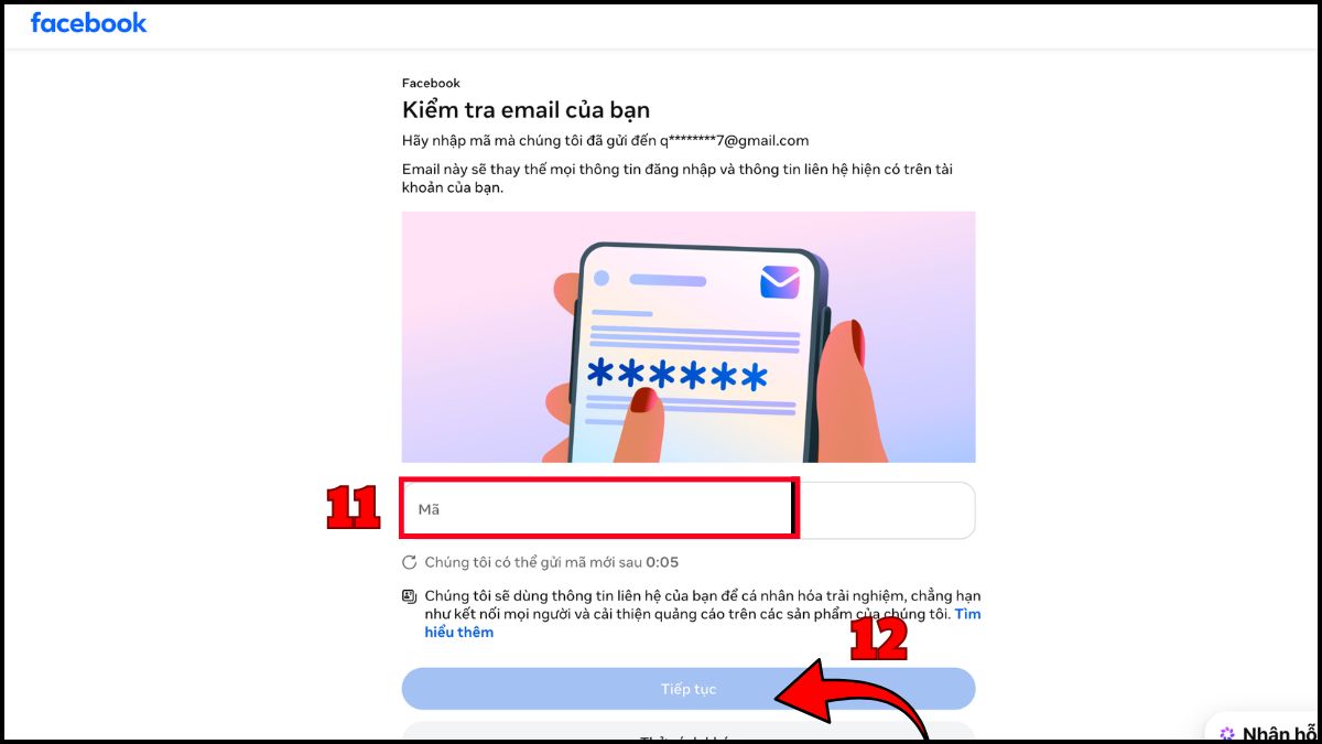 Cách lấy lại tài khoản Facebook bị hack và không đăng nhập được đã thay đổi email và SĐT - bước 7