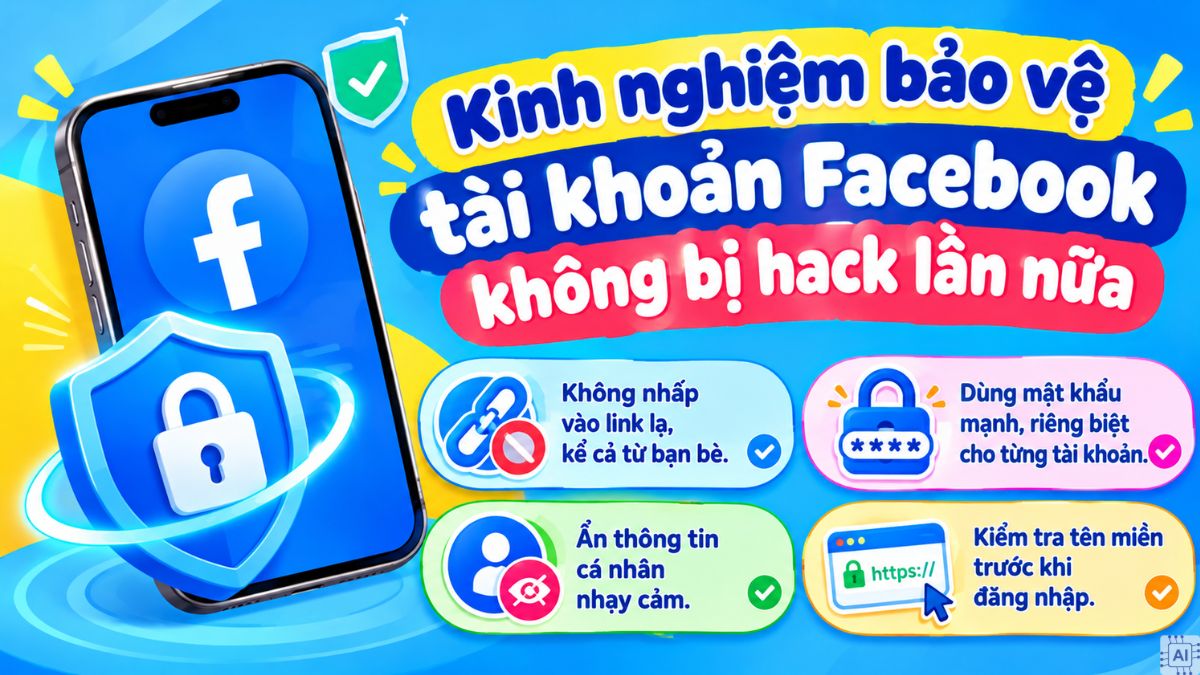 Kinh nghiệm bảo vệ tài khoản Facebook không bị hack lần nữa