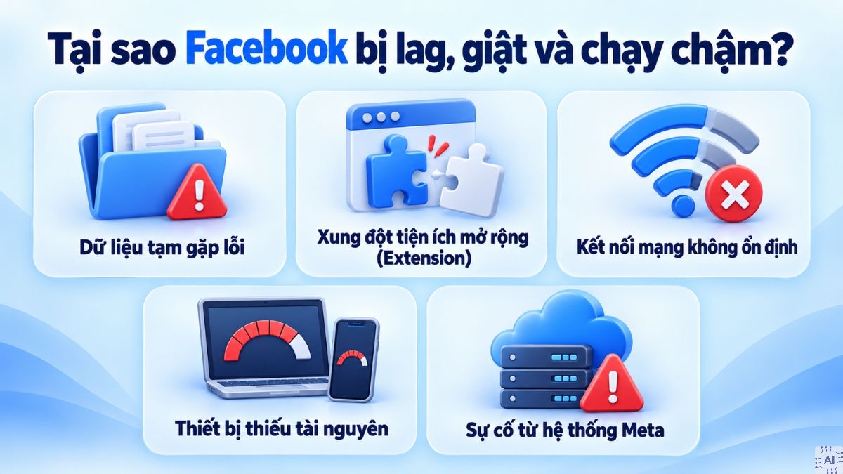 Tại sao Facebook bị lag, giật và chạy chậm?