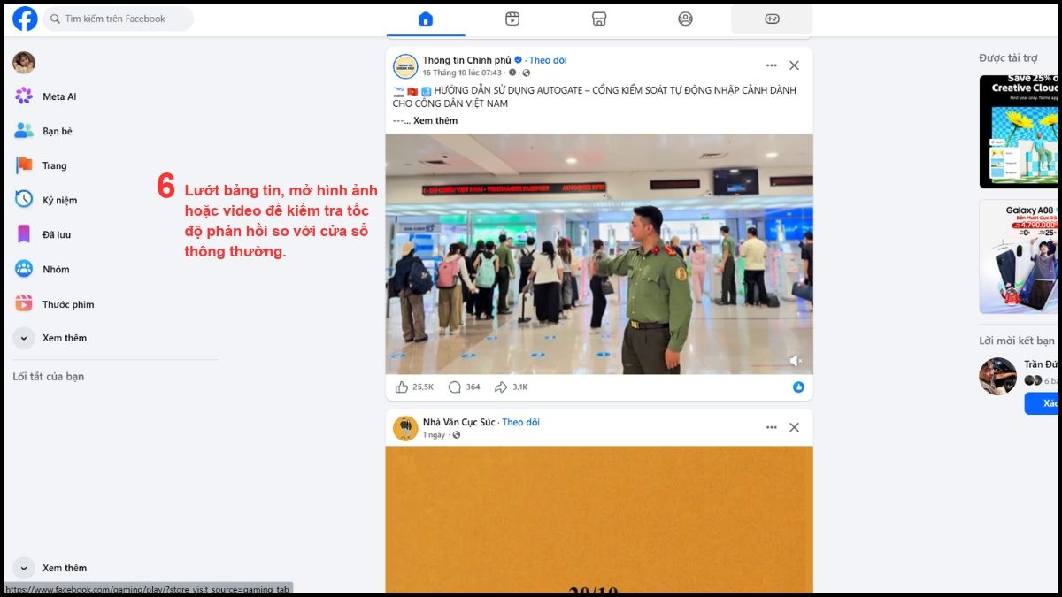 Cách sửa lỗi Facebook bị chậm, lag trên máy tính thử cửa sổ riêng tư kiểm tra xung đột - bước 3