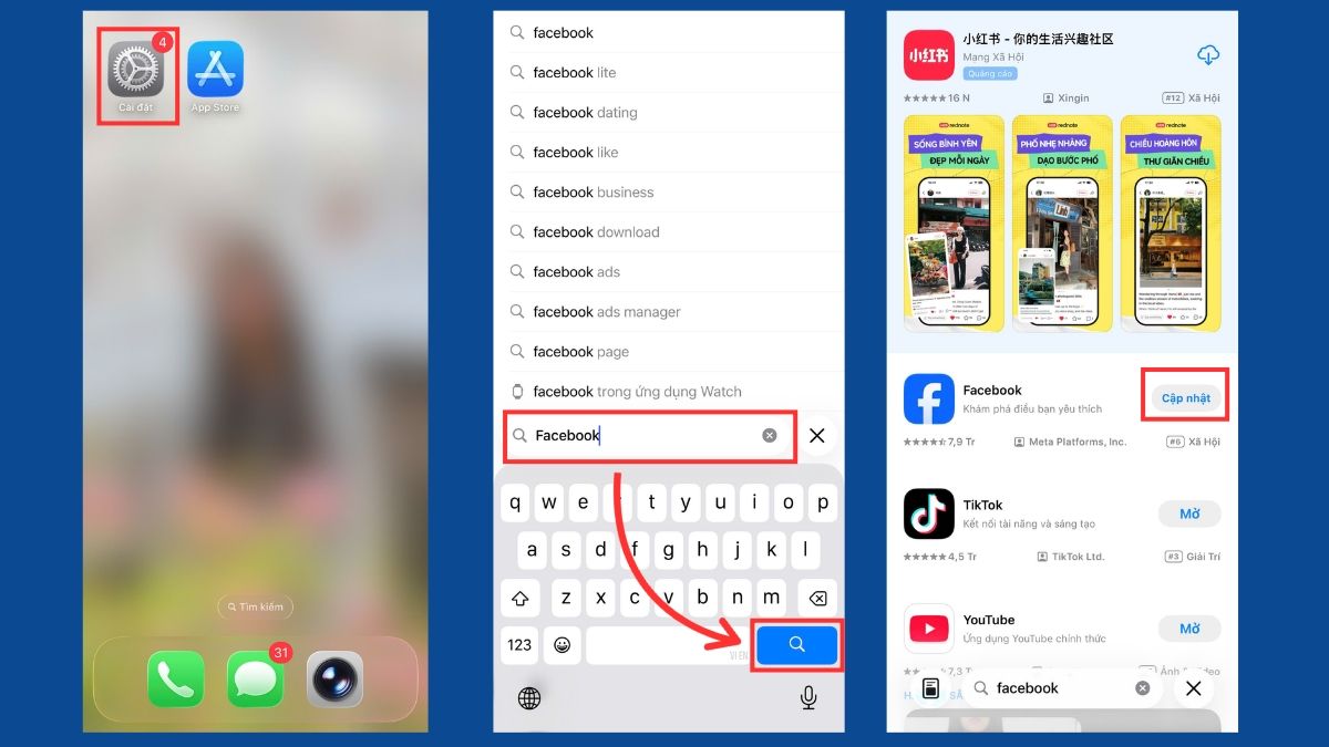 Cách khắc phục Facebook lag cập nhật phiên bản mới