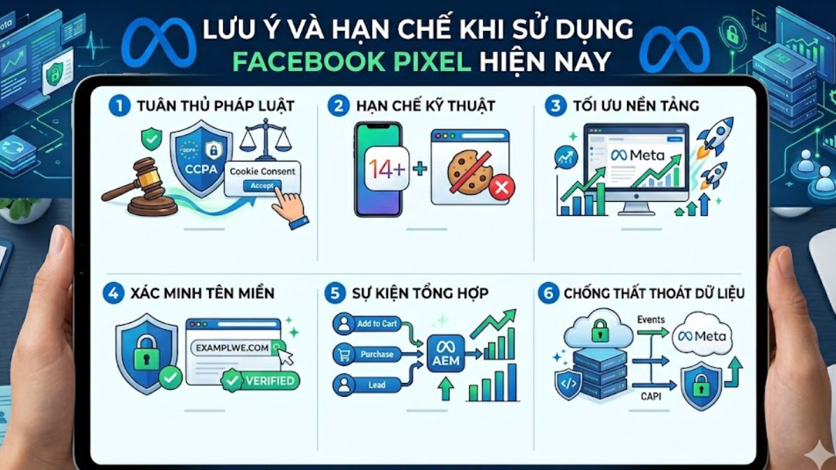 Những lưu ý và hạn chế khi dùng Facebook Pixel hiện nay
