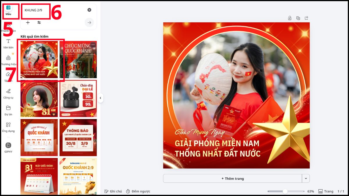 Cách ghép khung avatar 2/9 cho Facebook và Zalo - bước 3