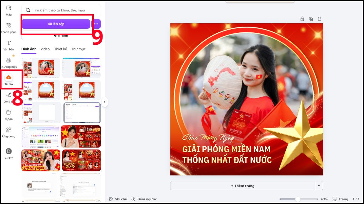 Cách ghép khung avatar 2/9 cho Facebook và Zalo - bước 4