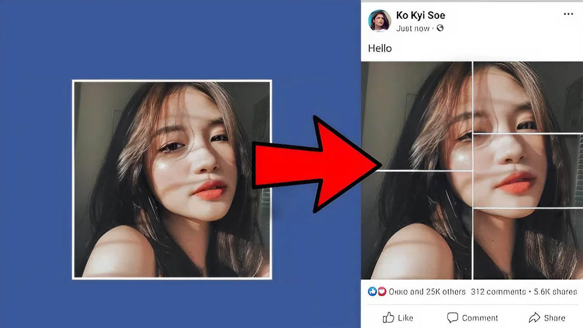 Cách ghép ảnh trang cá nhân Facebook đơn giản, sáng tạo