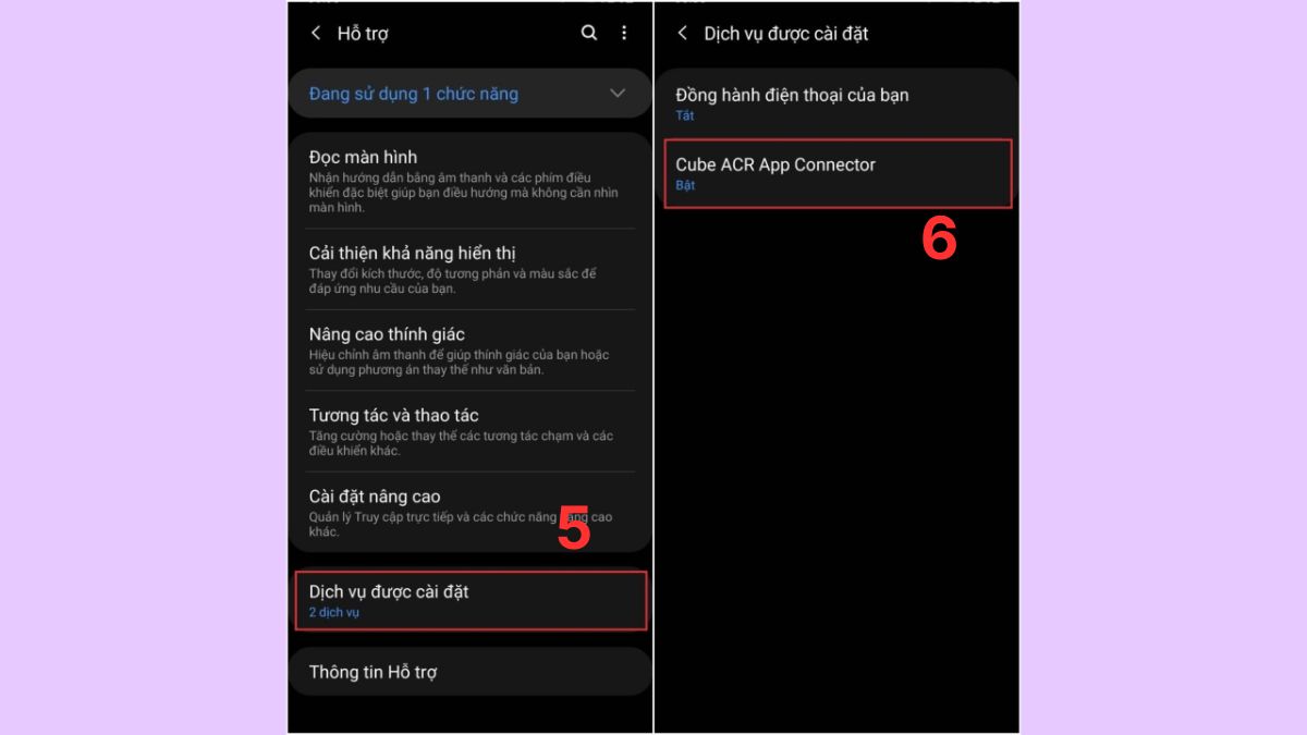 Cách ghi âm cuộc gọi Zalo trên Samsung với app Cube ACR - bước 3