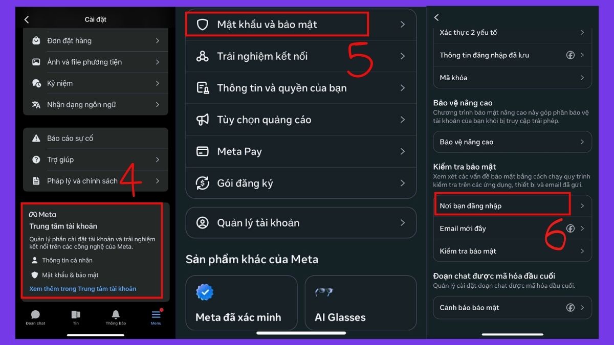 Cách khắc phục gọi Messenger không có tiếng trên iPhone - đăng xuất và đăng nhập lại messenger - bước 2