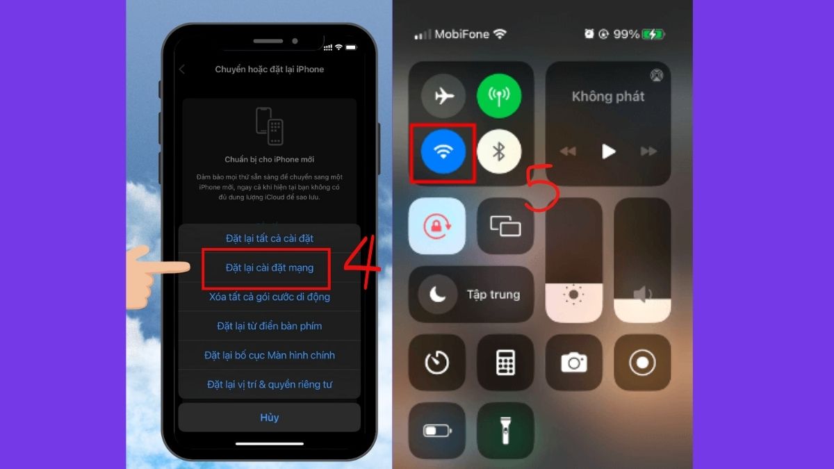 Cách khắc phục gọi Messenger không có tiếng trên iPhone - khôi phục cài đặt mạng hoặc reset cài đặt âm thanh - bước 2