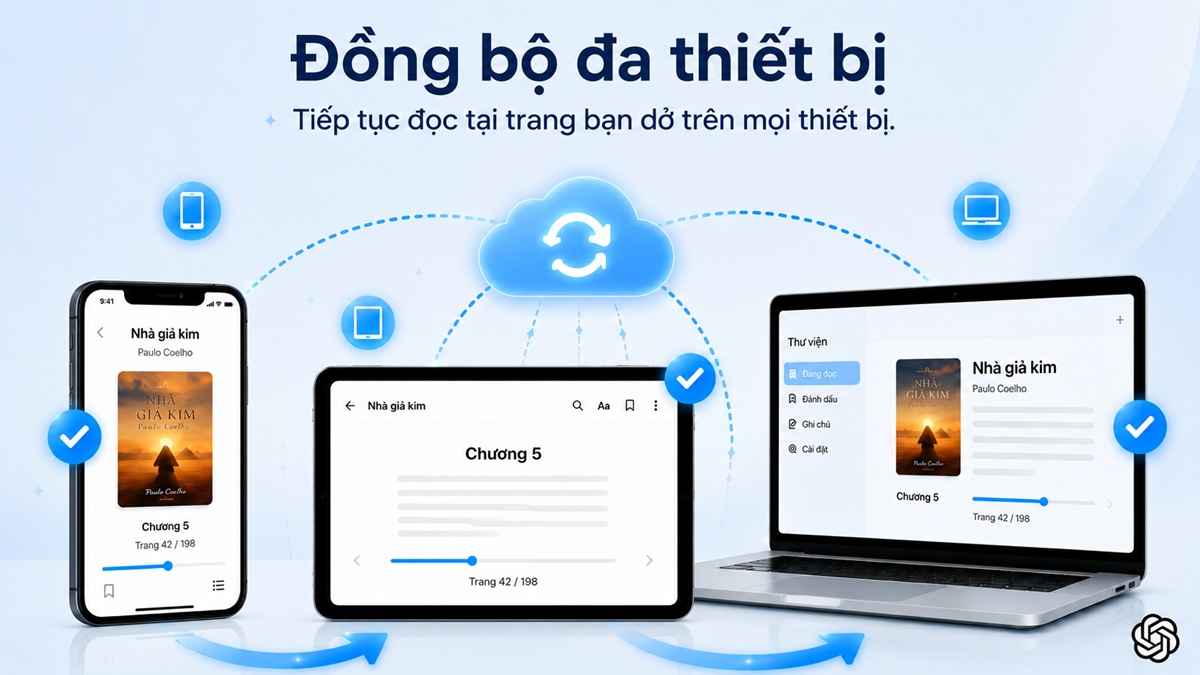 Những tính năng nổi bật của Google Play Books -  đồng bộ đa thiết bị