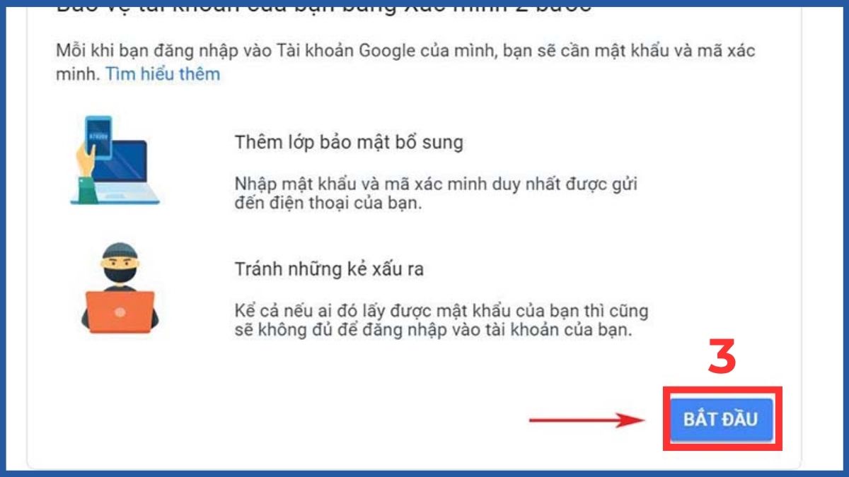 Cách bật Google Prompt xác thực tài khoản Google của bạn - bước 2