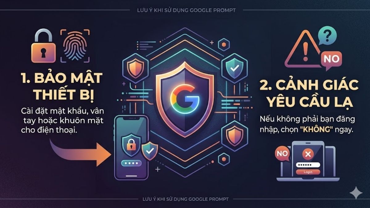 Lưu ý khi sử dụng Google Prompt