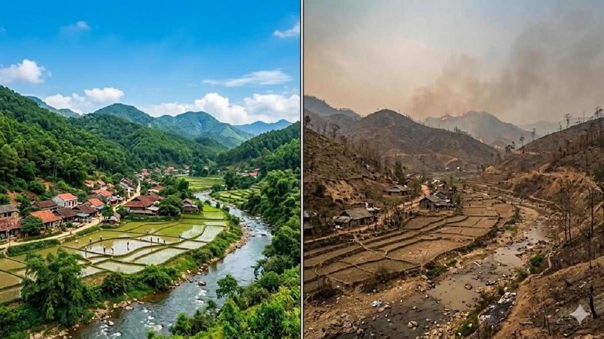 Hình ảnh trước và sau biến đổi khí hậu - 6