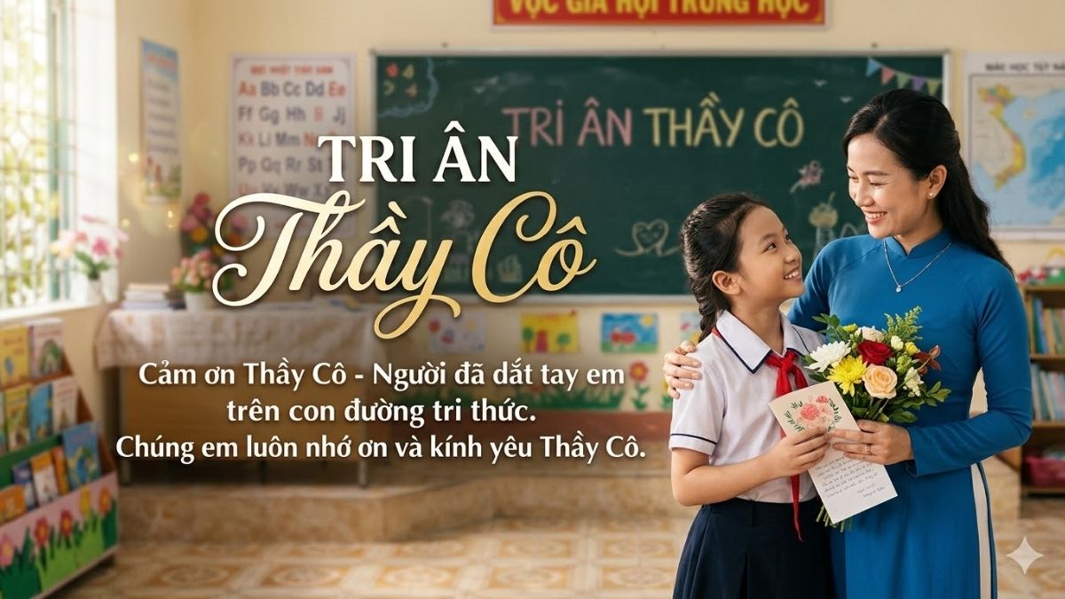 Hình ảnh cảm ơn đến thầy cô - 1