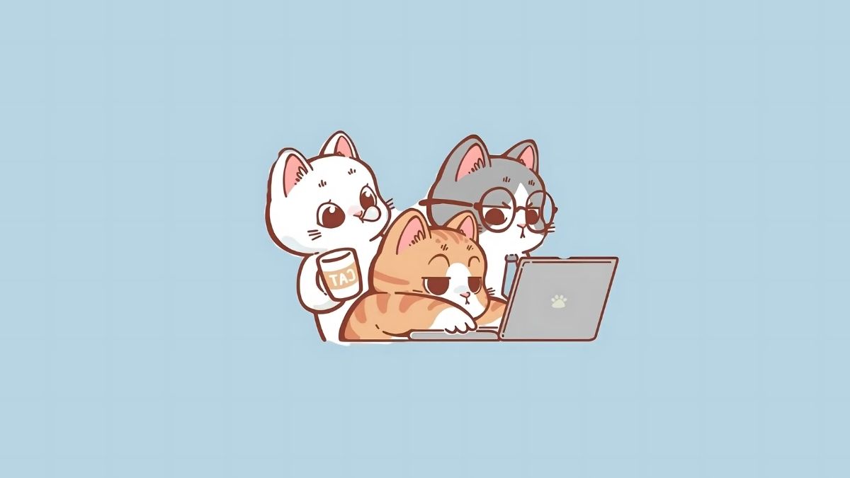 Hình nền con vật cute anime cho máy tính Full HD - 2