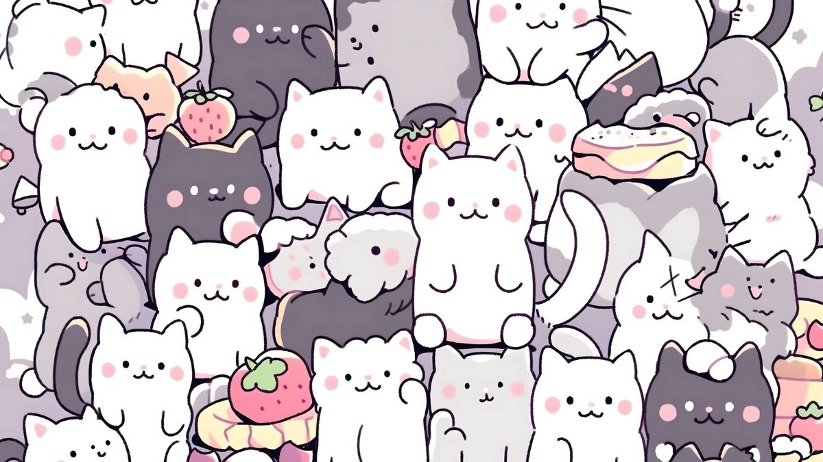 Hình nền con vật cute anime cho máy tính Full HD - 4