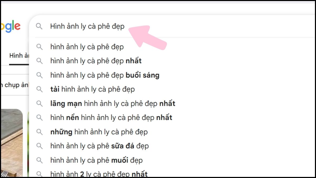 Cách tải hình ảnh ly cà phê chất lượng cao - bước 1