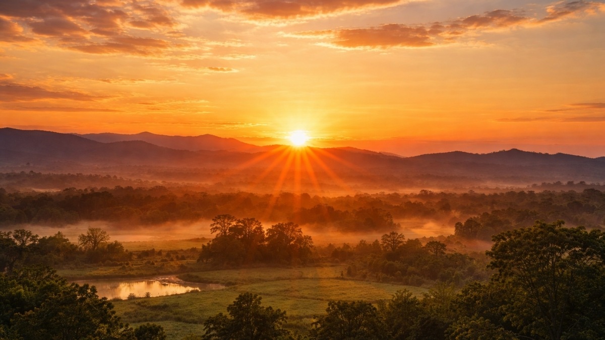 Hình ảnh mặt trời mọc đầy năng lượng - 1