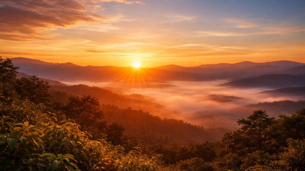 Hình ảnh mặt trời mọc đầy năng lượng - 2