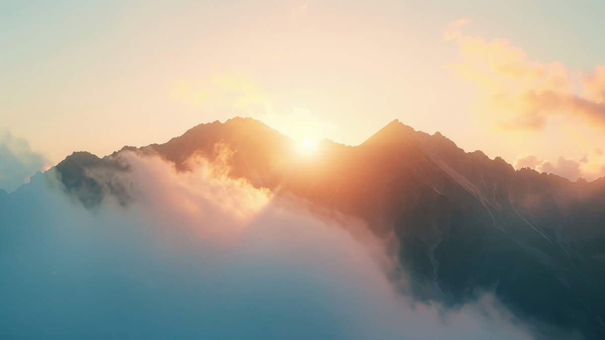 Hình ảnh mặt trời trên núi và thiên nhiên - 2