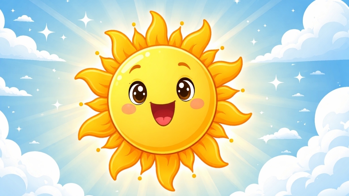 Hình ảnh mặt trời hoạt hình - 1