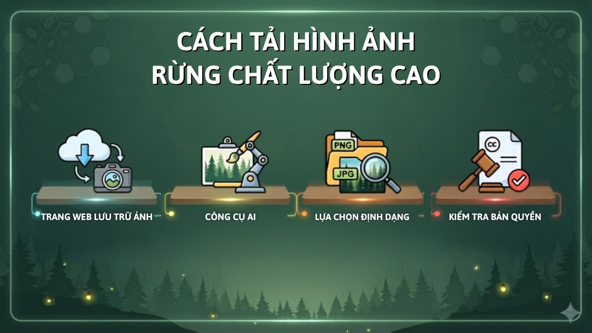 Cách tải hình ảnh rừng chất lượng cao