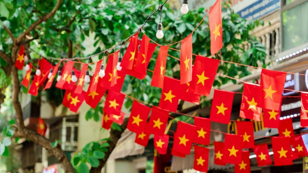 Hình ảnh cờ đỏ sao vàng ngày Tết Độc lập - 5