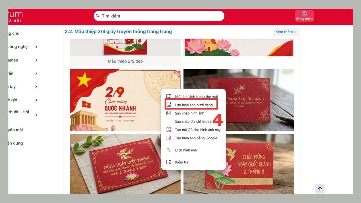 Hướng dẫn tải ảnh Tết Độc lập sắc nét không bị vỡ - bước 3