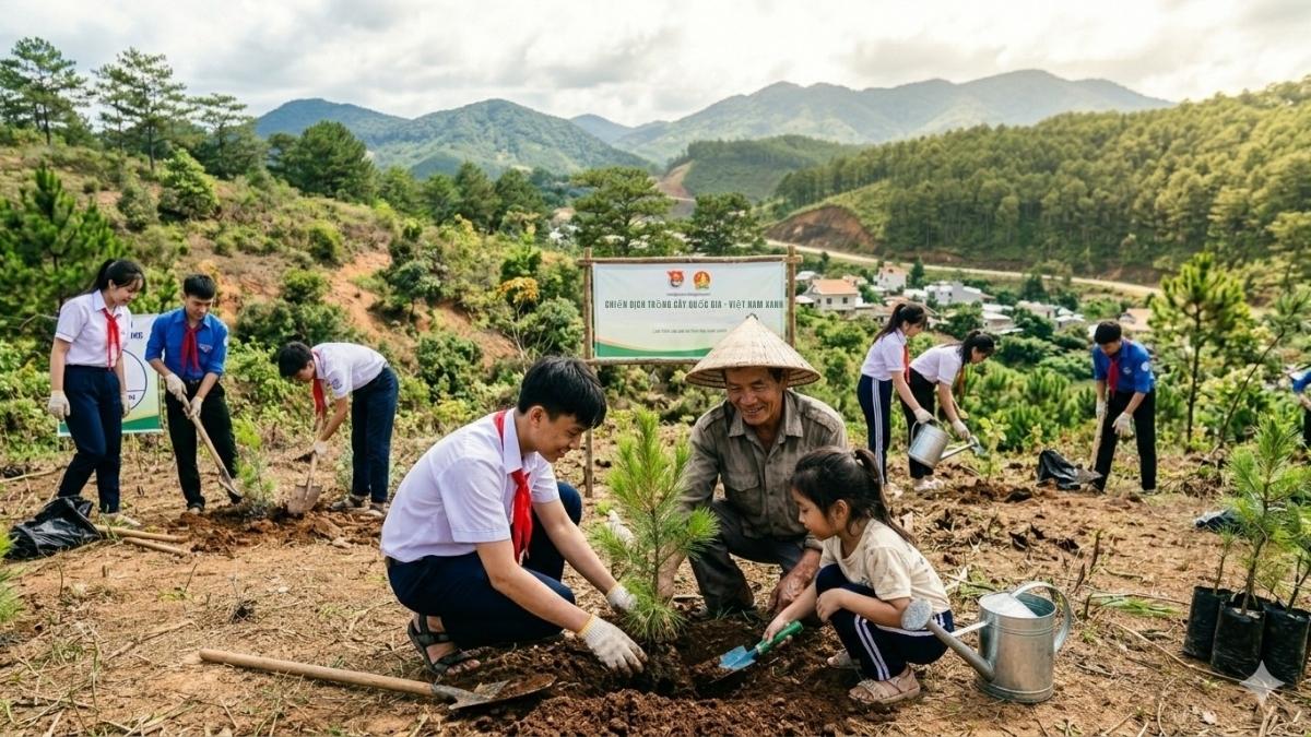 Hình ảnh trồng cây trong chiến dịch - 8