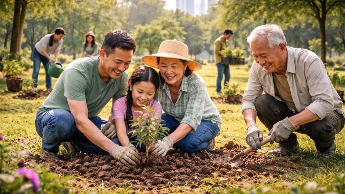 Hình ảnh trồng cây trong công viên - 3