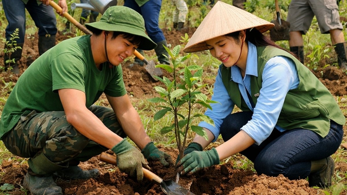 Hình ảnh trồng cây gây rừng - 1
