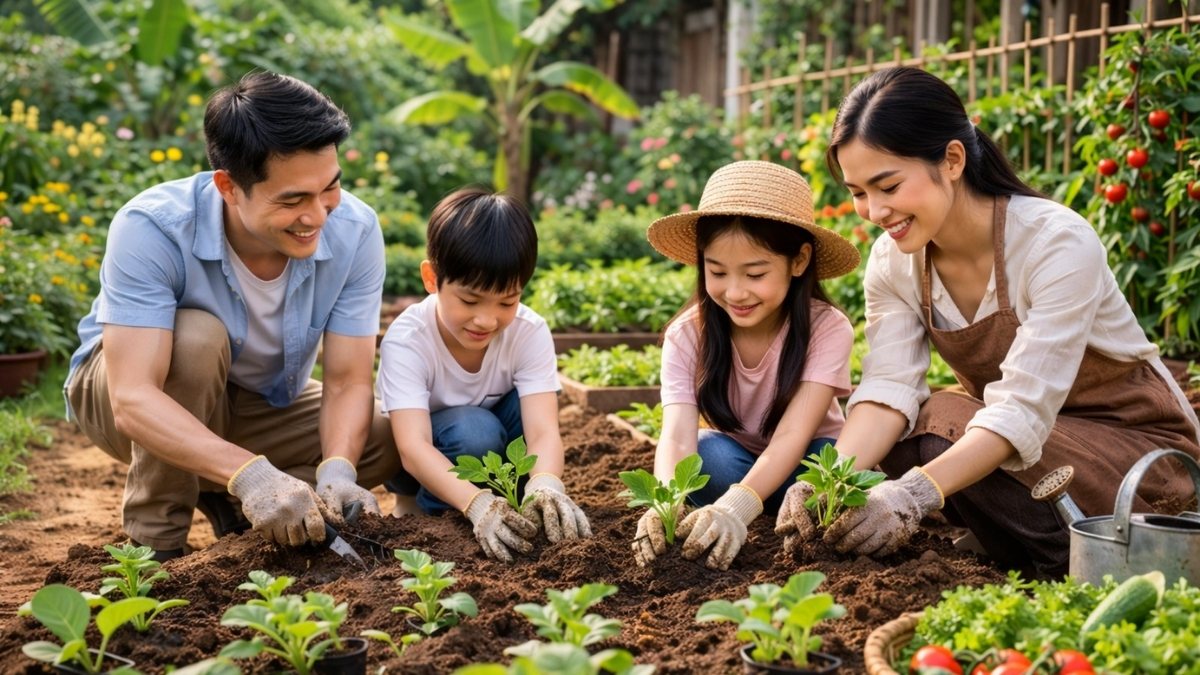 Hình ảnh trồng cây trong vườn - 3