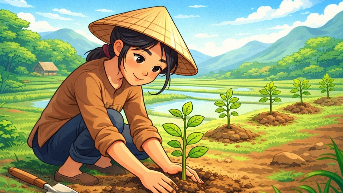 Hình ảnh trồng cây hoạt hình - 2