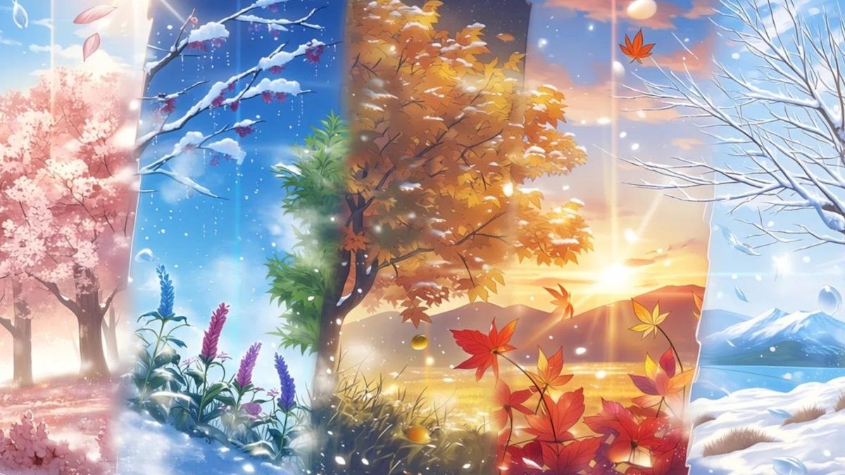 Hình nền 4 mùa anime đẹp cho máy tính - 4