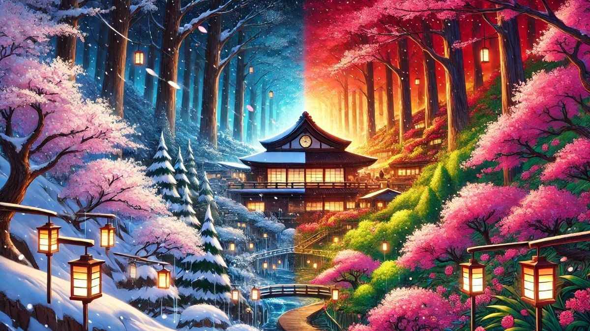 Hình nền 4 mùa anime đẹp cho máy tính - 5